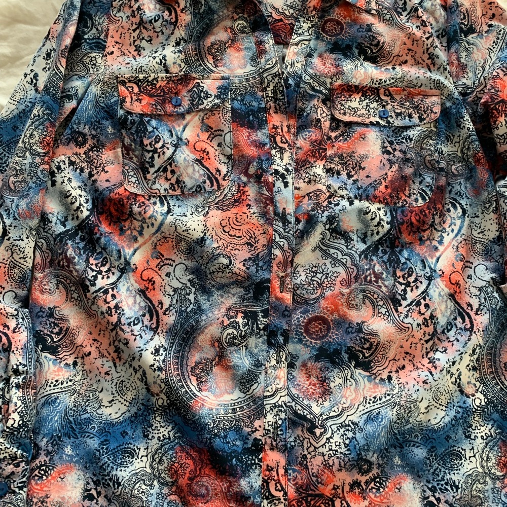 Notations Button Down With Paisley Pattern - Picture 5 of 15